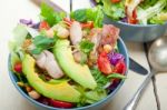 Chicken Avocado Salad Stock Photo