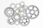 Titanium Bicycle Cassette Stock Photo