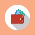 Wallet Flat Icon Stock Photo