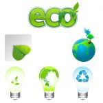 Recycle Eco With Leaf Stock Photo