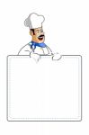 Chef Holding Cooking Card Stock Photo