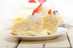 Crepe Pancake Cake Stock Photo