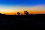 Sunrise Landscape In Sudan Stock Photo