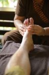 Thai Spa Foot Massage Stock Photo