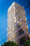 Reflection Of An Office Block In Los Angeles Stock Photo