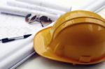 Yellow Hard Hat Stock Photo