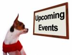 Upcoming Events Sign Stock Photo