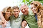 Grandparents Having Good Time With Grandchildren Stock Photo