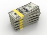 Stacked US Dollar Stock Photo