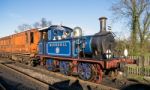 Bluebell Steam Train Approaching Sheffield Park Station Stock Photo