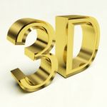 Golden 3d Stock Photo