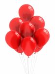 Red Balloons Stock Photo