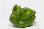 Fresh Green Bell Pepper Stock Photo