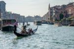 Boats On The Grand Canal Venice Stock Photo