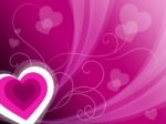 Hearts Background Means Pink Valentines Or Anniversary Card
 Stock Photo