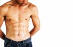 Sexy Shirtless Muscular Male Model,healthy Lifestyle Concept And Ideas  Stock Photo