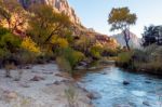 Late Afternoon Virgin River Valley Stock Photo