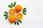 Fresh Orange Citrus Fruit Isolated Stock Photo