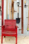 Red Chair Stock Photo