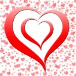 Heart On Background Shows Dating Engagement And Wedding Stock Photo