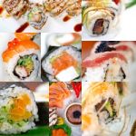 Japanese Sushi Collage Stock Photo