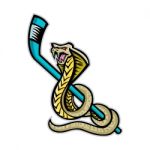 King Cobra Ice Hockey Sports Mascot Stock Photo