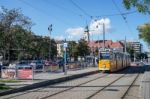 Tram In Budapest Stock Photo