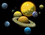 Solar System Planets Sun Stock Photo