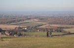 South Downs, Sussex/uk - January 3 : Admiring The View From The Stock Photo