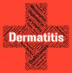 Dermatitis Word Represents Skin Disease And Ailment Stock Photo