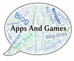 Apps And Games Shows Application Software And Applications Stock Photo