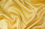 Gold Satin Fabric Stock Photo