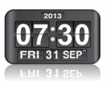 Flip Clock Stock Photo