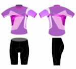 Cycling Vest Design Woman Style On A White Background Stock Photo