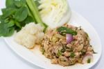 Thai Spicy Minced Pork Stock Photo