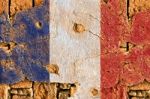 Grunge Flag Of France Stock Photo