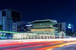 Dongdaemun Gate In Korea Stock Photo