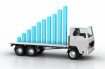 Business Graph In  Truck Stock Photo