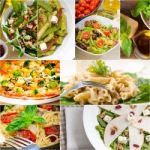 Healthy And Tasty Italian Food Collage Stock Photo