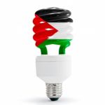 Flag Of  Palestine On Bulb Stock Photo