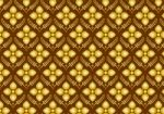 Retro Thai Flower Pattern On Brown Background Stock Photo