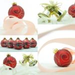 Christmas Ball And Ribbon Stock Photo