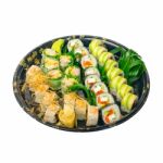 Take Away Sushi Express On Plastic Tray Stock Photo