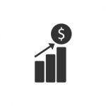 Increased Revenue Icon  Illustration On White Backgr Stock Photo