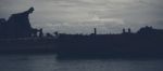 Dark And Gloomy Effect On The Shipwrecks At Tangalooma Island Stock Photo