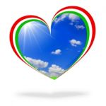 Italy Love Flag Stock Photo