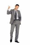 Businessman With Thumb Up Stock Photo