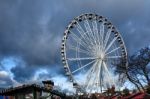 Ferris Wheel At Winter Wonderland Hyde Park Stock Photo