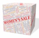 Women's Sale Representing Cheap Text And Promotional Stock Photo