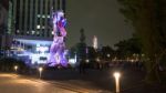 People Visit Gundam At Divercity, Tokyo Stock Photo